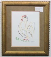 Rooster Silkscreen by Pablo Picasso