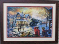 All Aboard For Christmas Giclee by Thomas Kinkade