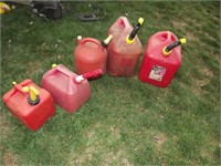 Several gas cans