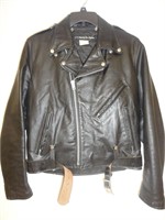 Black Leather Harley Davidson Motorcycle Jacket