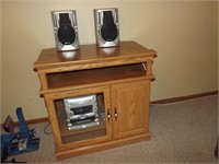 Oak look Stereo Cabinet with stereo
