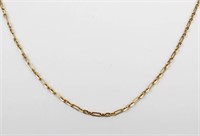 18K YELLOW GOLD CABLE LINK CHAIN NECKLACE