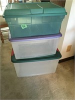 3 storage tubs