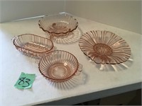 pink depression glass