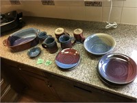 stoneware dishes, 8 dinner plates/more