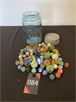 Ball Mason Jar of Marbles