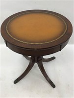 Round Mahogany Drum Coffee Table