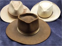 Cowboy Hat, Two Straw Hats