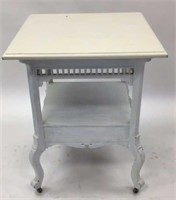 Painted Country Porch Table on Castors
