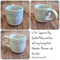 Speckled Cappuccino Mug With Lacey Detail