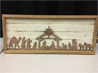 Wooden Cut Out Nativity Picture
