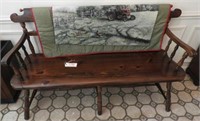 Contemporary Dark Pine Deacons bench (approx. 5ft)