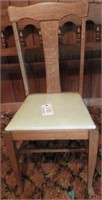 Antique Oak “T” back chair