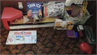 Large Qty of toys: vintage mini bowling game,