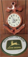 Naval Wall Clock, John Deere metal advertising