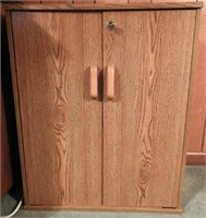 Vintage locking two door contemporary cabinet
