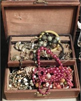 Jewelry box and contents to include: bracelets,