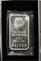 (4) State Vault Brick Certified Fine silver bars