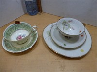 Cups & Saucers w/ matching luncheon plate Paragon