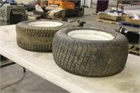 (2) 23x8.50-12 Garden Tractor Tires on 5-Bolt Rims