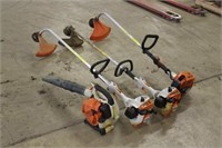 (3) Stihl Gas Weed Trimmers & Stihl Gas Blower Vac