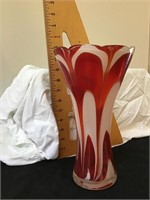 Newer Glass Vase art glass red