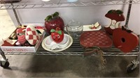 Large Lot of Apple Decor, Dishes, Cookie Jar, More