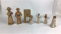 4 Willow Tree Figurines and More