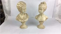 Pair of Boy & Girl Busts