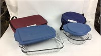 2 Anchor Hocking Casserole Dishes w/ Cases