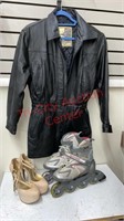 Small Ladies Leather Jacket size 7 Roller Blades,