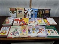 Lot of kid & adult books, JIA Erle Toys walking