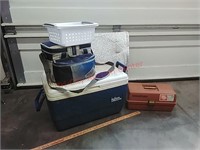 Igloo & Airlock coolers, tacklebox, freezer pak