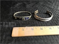 2 sterling silver bracelets
