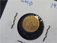 1920 GOLD Mexican 2 Peso Coin (Nice)