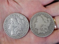 1897 O & 1899 O 90% SILVER Morgan Dollars