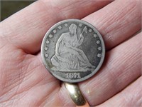 1871 Seated Liberty Half Dollar (90% Silver)