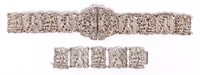 Vintage Silver Link Belt and Bracelet