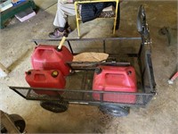 Rolling Cart & Gas Cans