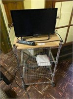 19" TV & Rolling Cart/Shelf