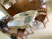 Wood Dining Table & 4 Chairs