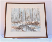 Signed Original Framed Watercolor  Artwork