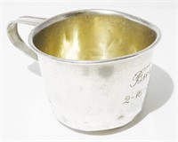 Small Sterling Silver Engraved Cup 50.8g