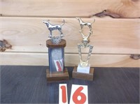 vintage coonhound dog trophies for mancave