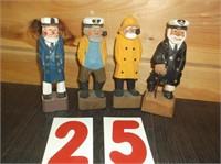 carved wood sailor collection