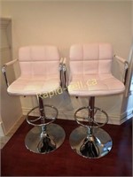 Faux Leather & Metal Bar Stool