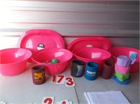 large serving bowls trays coozies etc