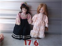 2 bisque dolls