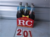 vintage rc cola soda full bottles and case