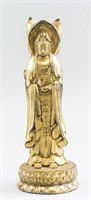 Chinese Gilt Bronze Buddha Three Faces